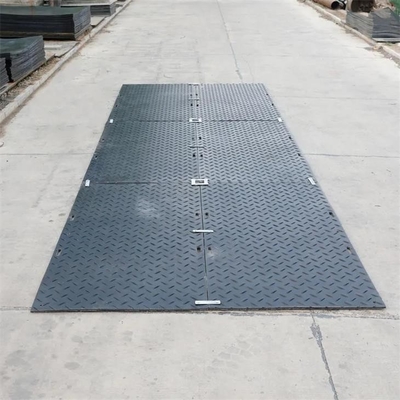 4x8ft আউটডোর কম্পোজিট প্লাস্টিক HDPE রোড প্লেট গ্রাউন্ড প্রোটেকশন ম্যাট