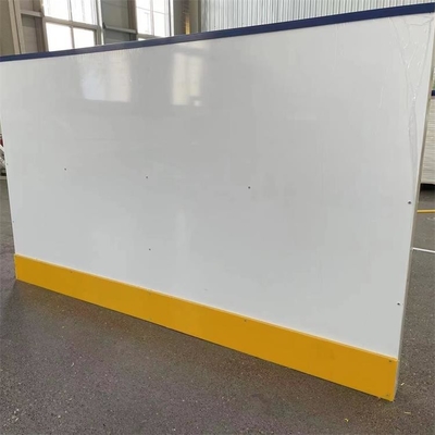 4x8 ফুট পোর্টেবল HDPE প্লাস্টিক আইস রিঙ্ক ব্যারিয়ার হকি শুটিং রিঙ্ক ড্যাশার বোর্ড
