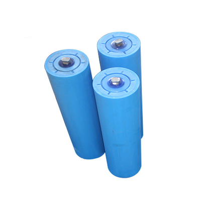 খনির বেল্ট পরিবাহক রোলারের জন্য নীল UHMWPE বেল্ট পরিবাহক রোলার আইডলার